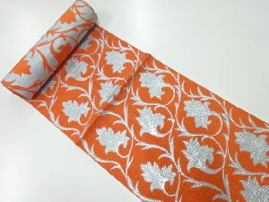 アンティーク　唐草模様織出し八寸帯地反物